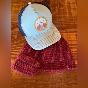 Pistil Hat Combo Viva Trucker Hat🌄Clara Knit Visor Beanie